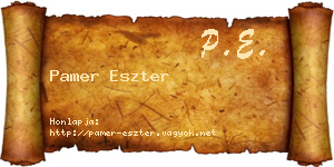 Pamer Eszter névjegykártya