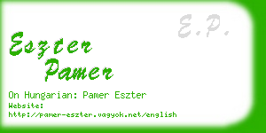 eszter pamer business card